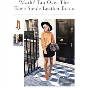 Tan over the knee boots